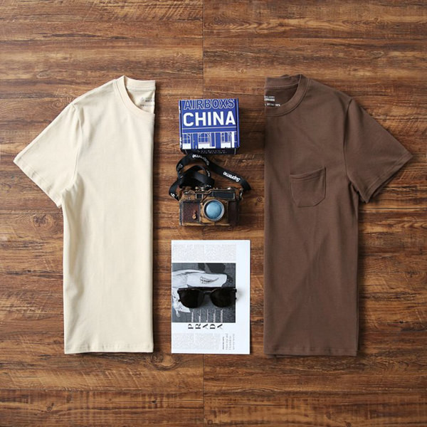 Tasku ja lühikeste varrukatega vabaaja laste T-särk