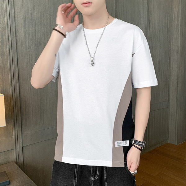 Casual μπλουζάκι με λαιμόκοψη σε τρία χρώματα