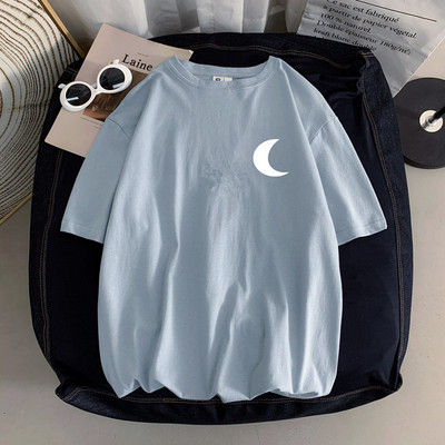 Широка лятна тениска с надпис за мъже