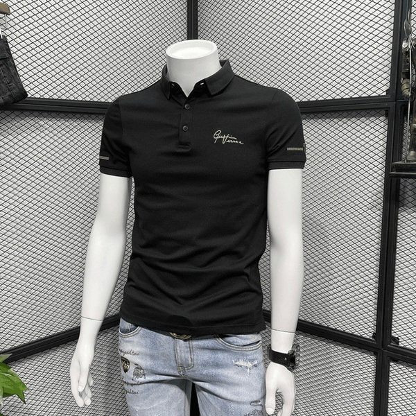 Ανδρικό μπλουζάκι με μανίκια 3/4 και κεντημένη επιγραφή