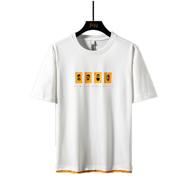 Тениска с апликации и къс ръкав-за мъже