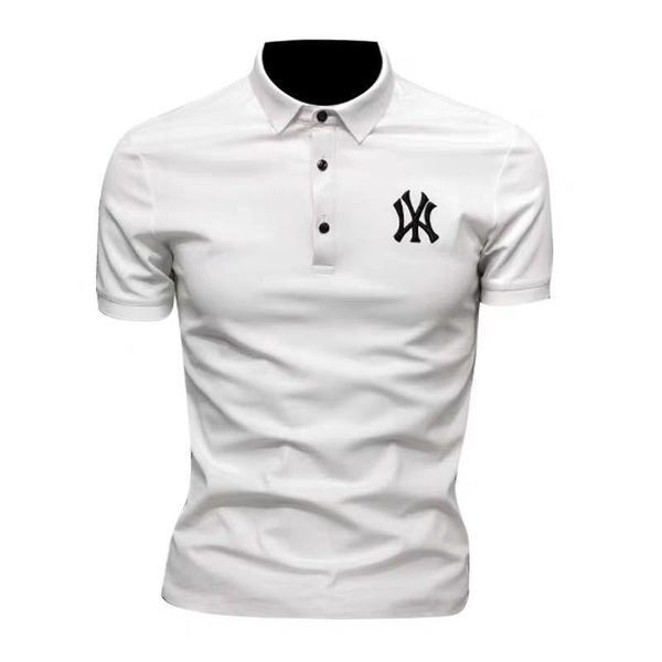 Meeste stiilne klassikalise krae ja tikandiga T-särk