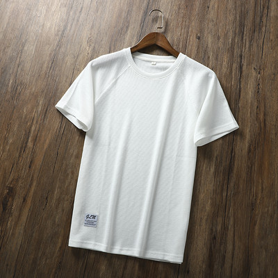 Lühikeste varrukate ja ümara kaelusega vabaaja meeste T-särk