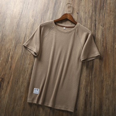 Lühikeste varrukate ja ümara kaelusega vabaaja meeste T-särk