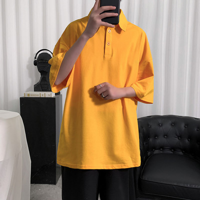 Ανδρική μπλούζα με χαλαρή εφαρμογή και 3/4 μανίκια