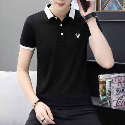 Meeste nööpide ja kirjaga T-särk