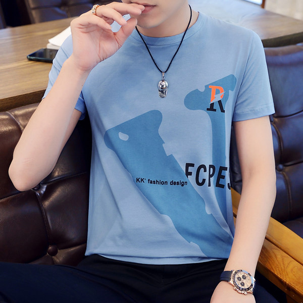 Uue mudeli meeste T-särk - ovaalse dekoltee ja lühikeste varrukatega