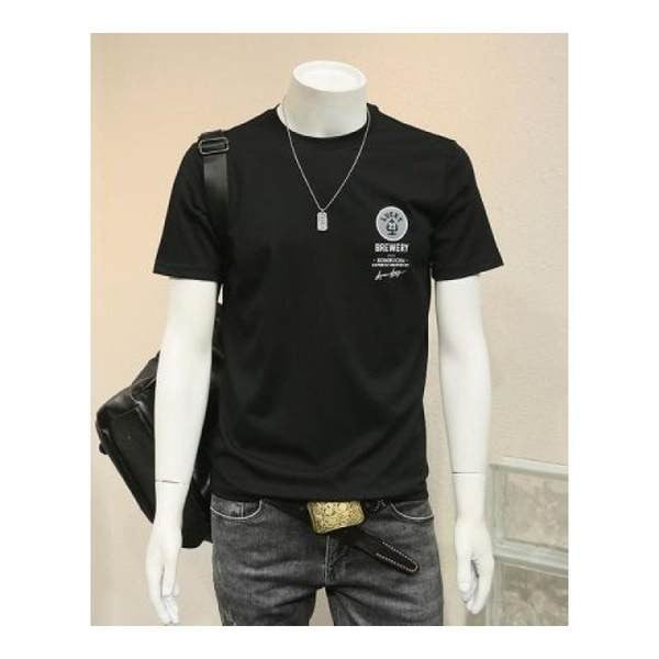 Meeste t-särk kirja ja ovaalse kaelusega -3/4 varrukatega