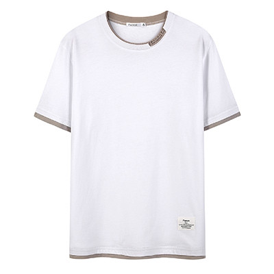 Meeste puuvillane embleemiga T-särk