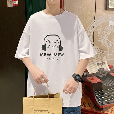 Lai aplikatsiooniga meeste T-särk sportimiseks ja igapäevaseks kasutamiseks