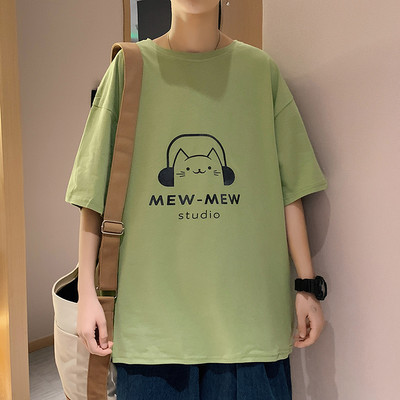 Lai aplikatsiooniga meeste T-särk sportimiseks ja igapäevaseks kasutamiseks