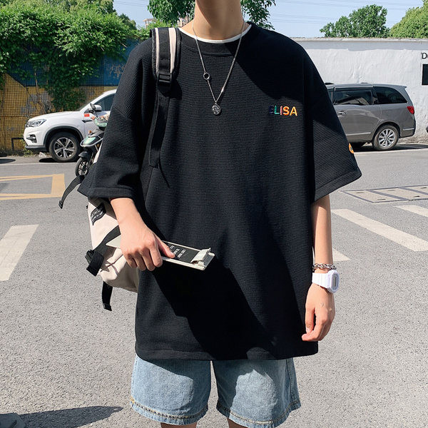 Laia lõikega ja 3/4 varrukatega meeste T-särk