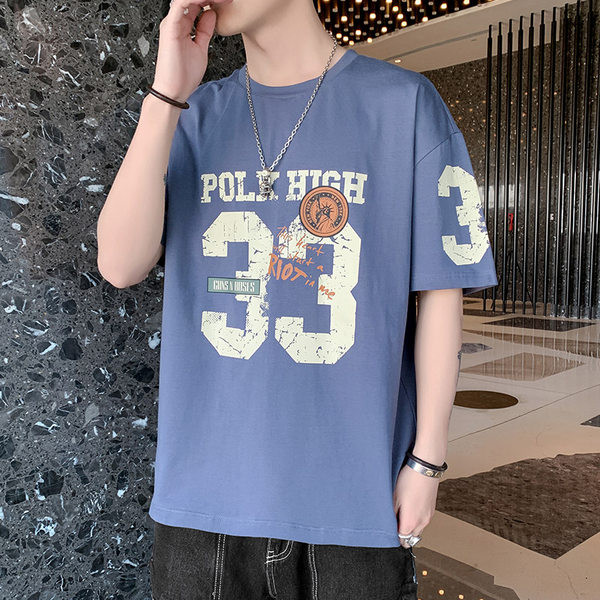 Aplikatsiooni ja lühikeste varrukatega vabaaja t-särk kolmes värvitoonis