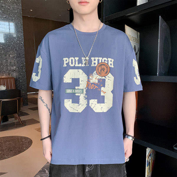 Aplikatsiooni ja lühikeste varrukatega vabaaja t-särk kolmes värvitoonis