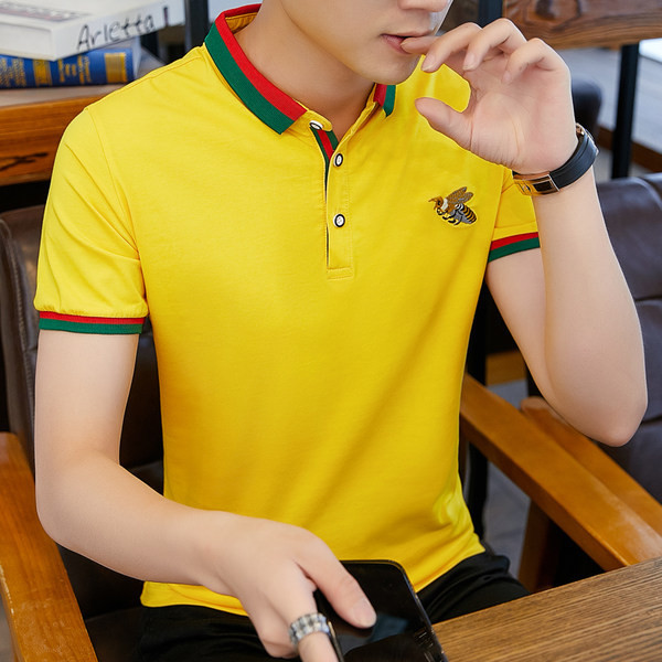 Meeste vabaaja tikandite ja lühikeste varrukatega pluus