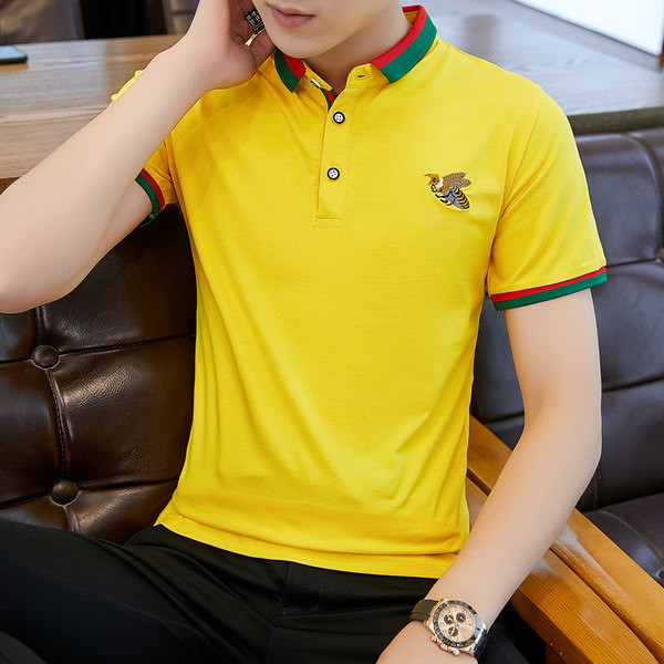 Meeste vabaaja tikandite ja lühikeste varrukatega pluus