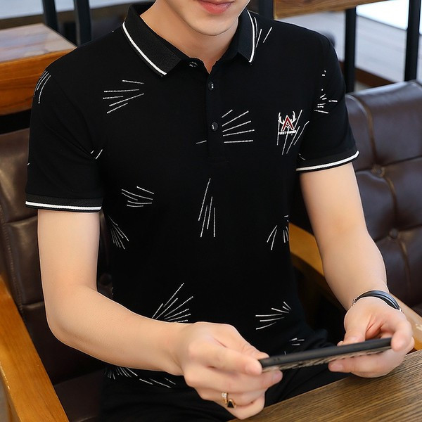 Moodne krae ja tikandiga meeste pluus - mitmes värvitoonis