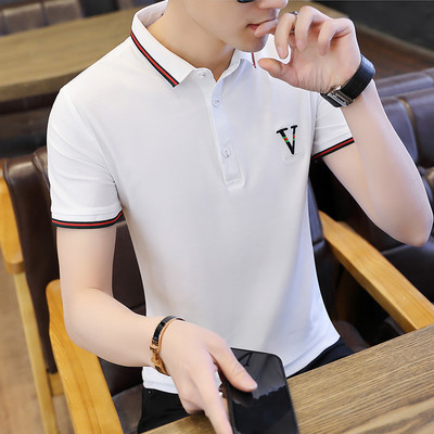 Suvine tikandi ja klassikalise kraega meeste T-särk