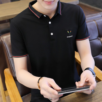 Suvine tikandi ja klassikalise kraega meeste T-särk