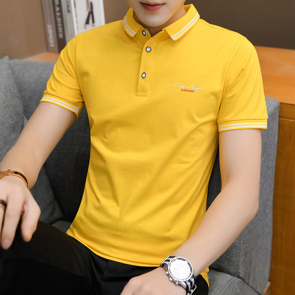 Suvine tikandi ja klassikalise kraega meeste T-särk