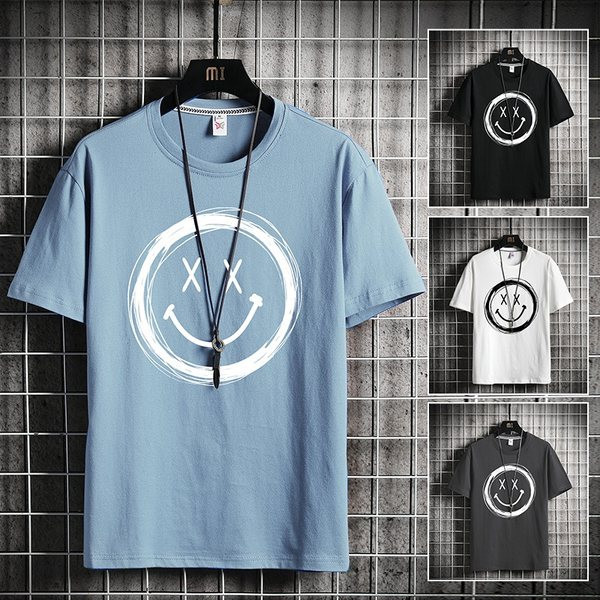 Muška majica kratkih rukava s apliciranim osmijehom