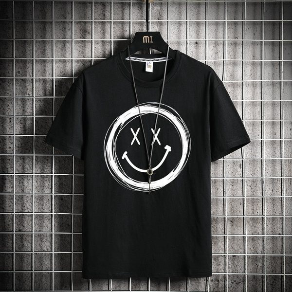 Muška majica kratkih rukava s apliciranim osmijehom