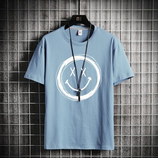 Muška majica kratkih rukava s apliciranim osmijehom