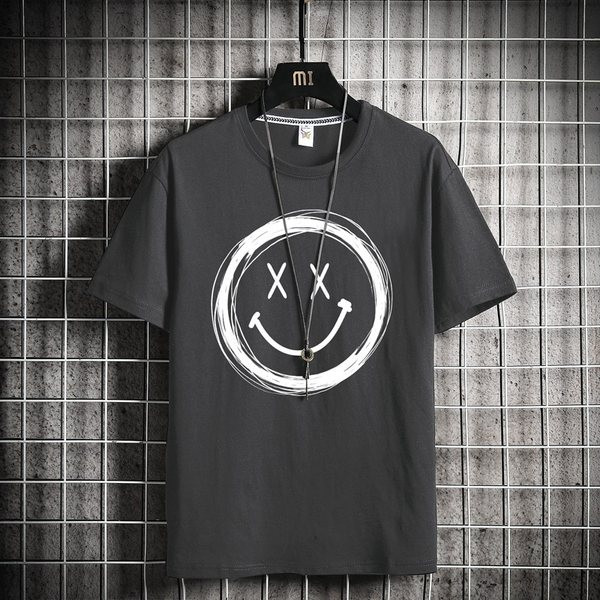 Muška majica kratkih rukava s apliciranim osmijehom