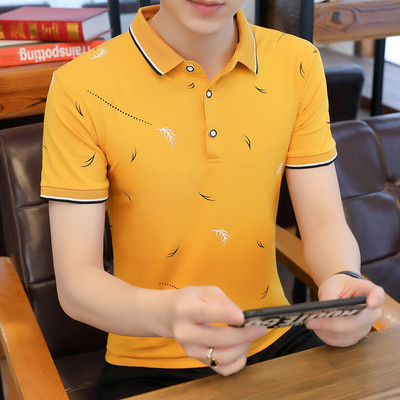 Ежедневна мъжка тениска с яка и къс ръкав -няколко цвята