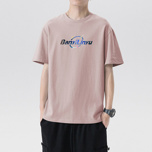 Puuvillane suvine aplikatsiooniga T-särk meestele