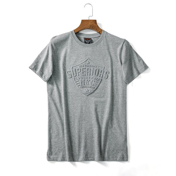 Meeste T-särk kirjaga ja lühikeste varrukatega