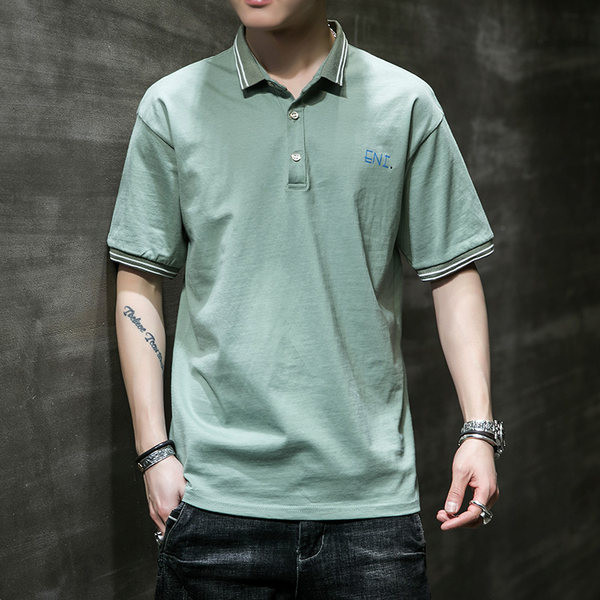 Модерна тениска с копчета и класическа яка