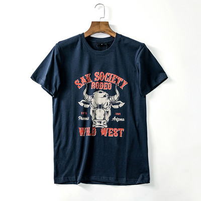 Ανδρικό μπλουζάκι με απλικέ χρώμα