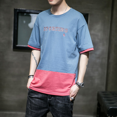 Moodne T-särk kirjaga ja lühikeste varrukatega - meestele