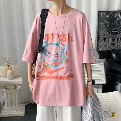 Φαρδύ μοντέλο  καλοκαιρινό μπλουζάκι με απλικέ χρώμα