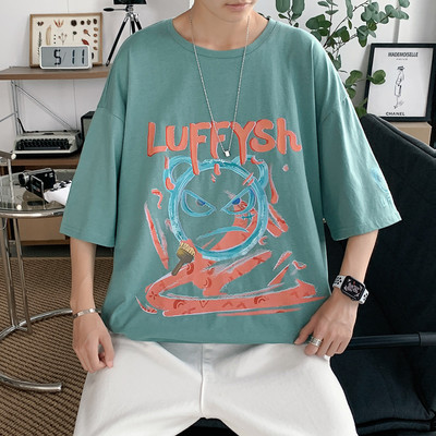 Φαρδύ μοντέλο  καλοκαιρινό μπλουζάκι με απλικέ χρώμα