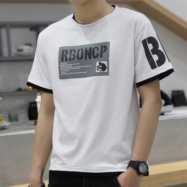 Casual meeste lai ümara kaelusega T-särk