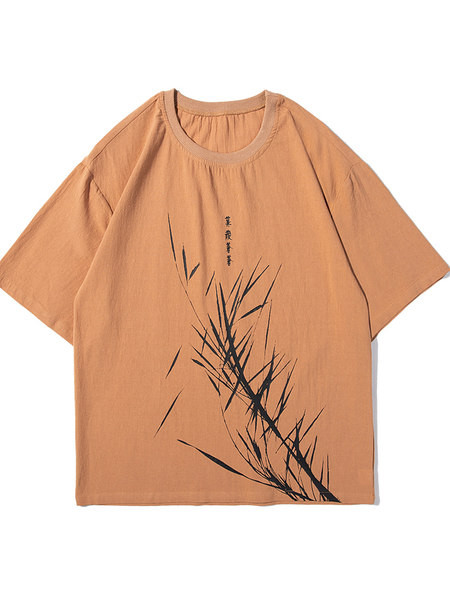 Ljetna muška majica slobodnog kroja i aplikacije