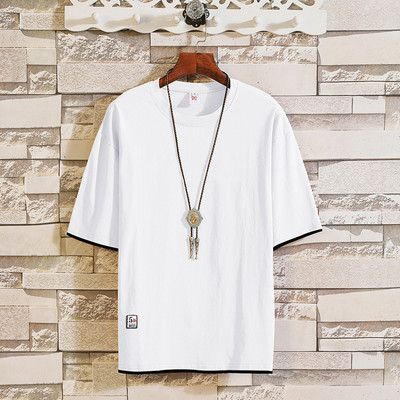 Meeste suvine ovaalse kaelusega T-särk