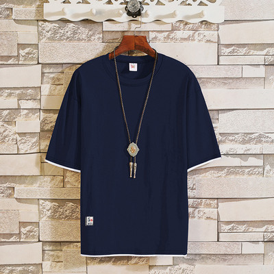 Meeste suvine ovaalse kaelusega T-särk