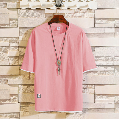 Meeste suvine ovaalse kaelusega T-särk