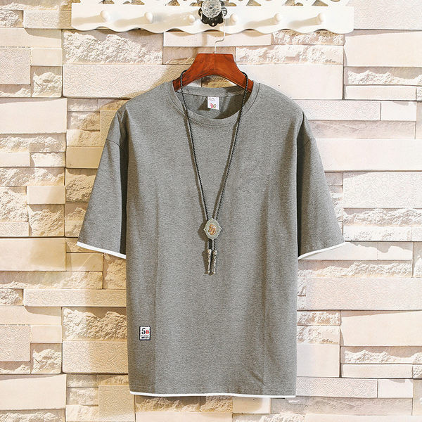 Meeste suvine ovaalse kaelusega T-särk