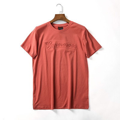 Meeste T-särk kirjaga ja lühikeste varrukatega - nelja värvi