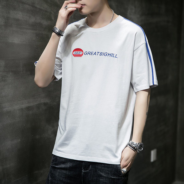 Meeste vabaaja t-särk tikitud tekstiga