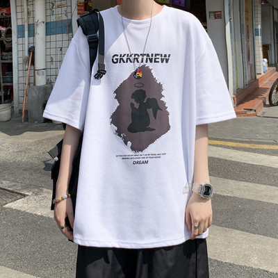 Нов модел лятна памучна тениска с надписи