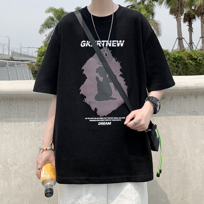 Нов модел лятна памучна тениска с надписи