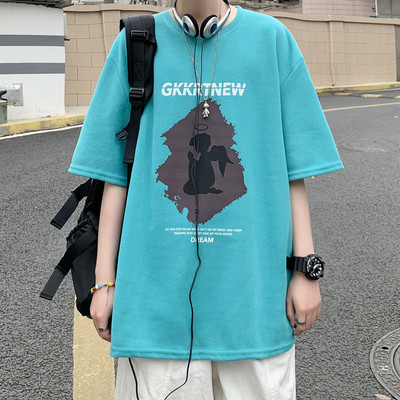 Нов модел лятна памучна тениска с надписи