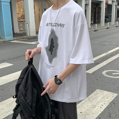 Нов модел лятна памучна тениска с надписи