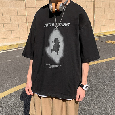 Нов модел лятна памучна тениска с надписи