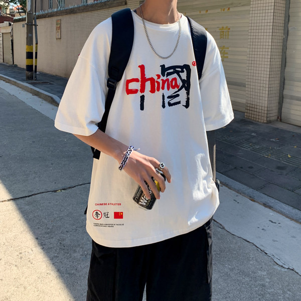 Нов модел лятна памучна тениска с надписи